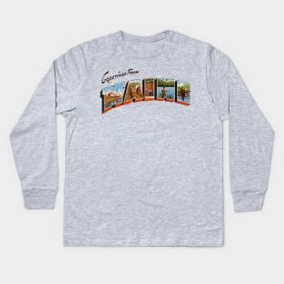 Greetings from Maine Kids Long Sleeve T-Shirt